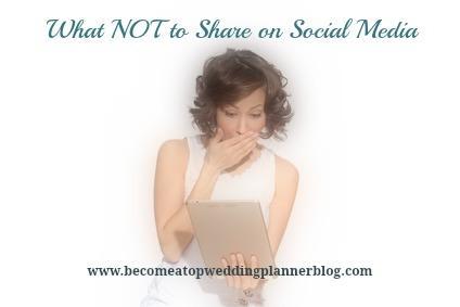 5 Things Wedding Planners Shouldn't Share on Social Media