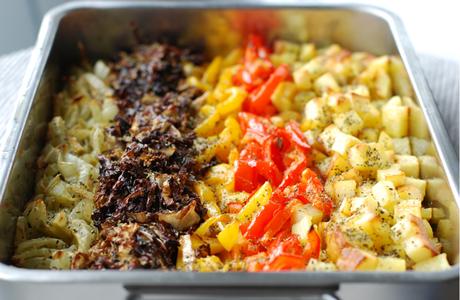 Oven-Roasted Vegetables Stripes