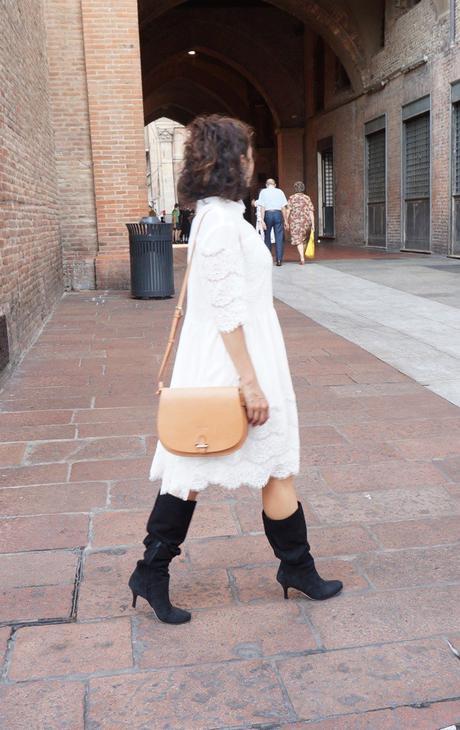 TREND SPOTTING: The White Lace Babydoll Dress with Black Boots for Fall 2016