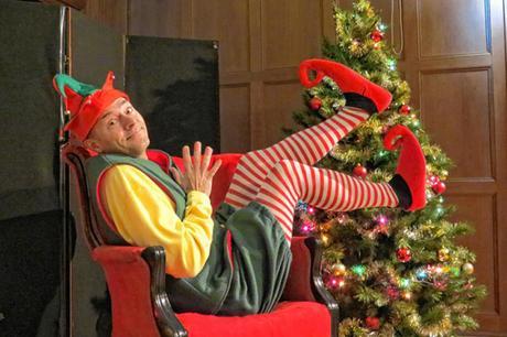 Scott Gardner as Crumpet the Elf in The Santaland Diaries based on David Sedaris' essay about working at Macy's during Christmas performed in Peterborough, NH