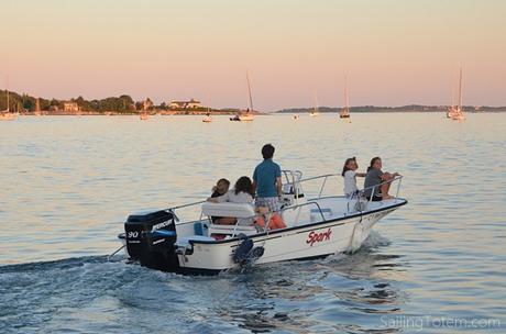 Daphne’s crew departing just after sunset