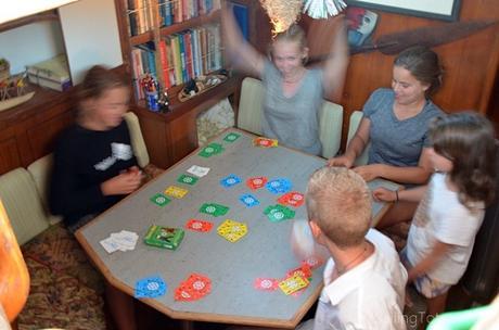 Dutch Blitz with new friends aboard Totem