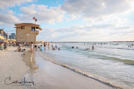 Tel Aviv, Israel, beach, summertime, Gordon Beach, sea, Mediterranean, lifeguard station, travel photography