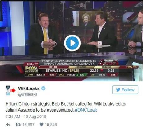 WikiLeaks tweet about Bob Beckel