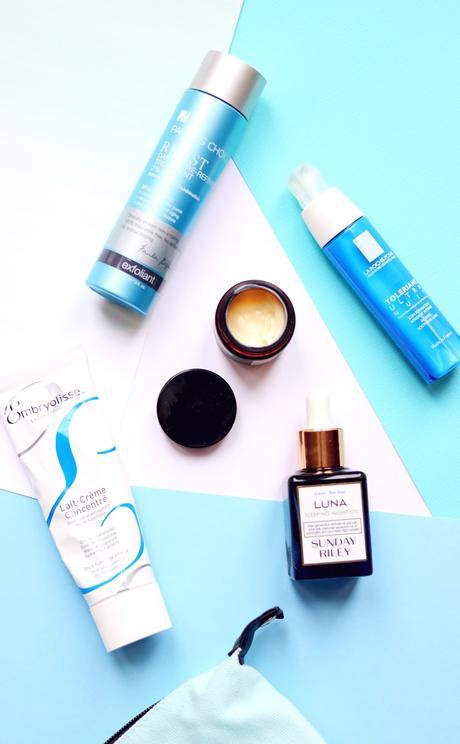 Skincare products featuring Embryolisse, Antipodes, Paula's Choice, La Roche-Posay and Sunday Riley