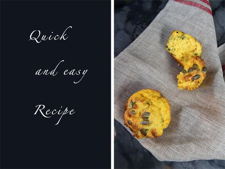 Roasted Pumpkin, Parmesan and Basil Muffins