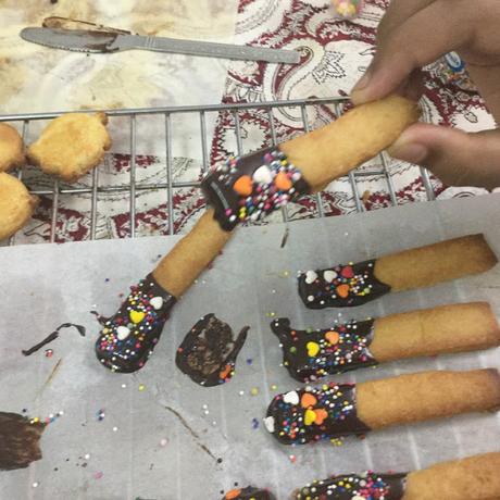 Chocolate Dipped Butter Cookies