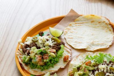 Low-Carb Tortilla with Ground Beef and Salsa