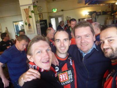 Sunday’s Inspiration: I’m Staying Put in Gdańsk, Poland With the lads before AFCB 1-1 West Brom