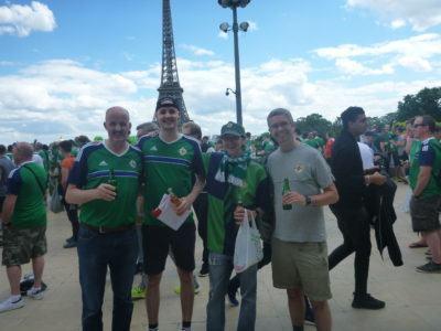 Sunday’s Inspiration: I’m Staying Put in Gdańsk, Poland Andrew, Matthew, Gavin and I before the Wales match in Paris