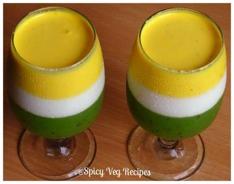 The recipe is prepared using mainly three ingredients. It has a kiwi jelly for the green, Panna Cotta for the white and a saffron mousse for the saffron. Tricolor Parfait for the Independence day-15 August  Festivals N Occasions, Desserts |Sweets | Mithai Recipes, veg recipes, Kids Recipes, Easy Recipes, fuision,