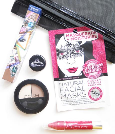 LUST HAVE IT JULY 2016 BEAUTY BOX REVIEW TEEEZ TREND COSMETICS DESERT METALS MASCARA MPRINCESS BLUSH GOSH MATT DUO EYESHADOW ESSENZZA MASQUERADE MASK JELLY PONG PONG