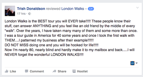 London Walker Trish Donaldson Writes…