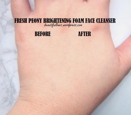 Fresh Peony Brightening Foam Face Cleanser (5)