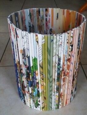 Old Magazines Used To Waste Paper Bin