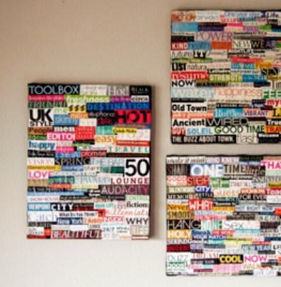 Old Magazine Used to Make Typography Art Collages