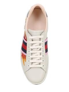 FlameThrower: Gucci Metal Leather Flames Sneaker