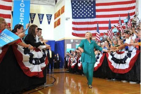 Hillary in Des Moines, Iowa, August 10, 2016 (Steve Pope - Getty image)