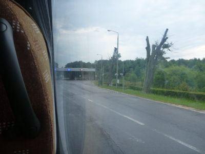 World Borders: How to Get From Poland to Kaliningrad (Gdańsk to Kaliningrad City) At the Polish side of the border from the Gdańsk to Kaliningrad bus