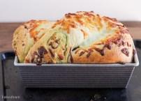 Cheesy Pesto Swirl Bread