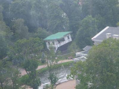 Backpacking in Kaliningrad: Top 25 Sights in Kaliningrad City Crazy Upside Down House ( перевернутая комната), Yunost Park