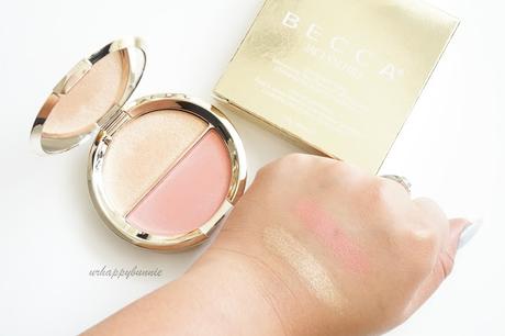 BECCA  x Jaclyn Hill Champagne Splits Shimmering Skin Perfector Mineral Blush Duo Review and Swatches