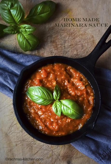 Home Made Marinara Sauce With Fresh Tomatoes