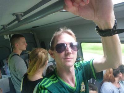 Backpacking in Poland: Exploring Peaceful, Pleasant, Holy Pelplin Leaving Pelplin by mini-bus