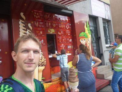 Backpacking in Poland: Exploring Peaceful, Pleasant, Holy Pelplin Lody Bonano - the local ice cream shop.