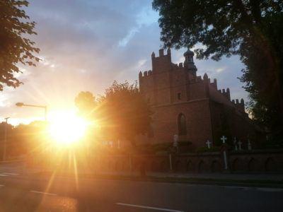 Backpacking in Poland: Exploring Peaceful, Pleasant, Holy Pelplin Sunset in Pelplin, Poland
