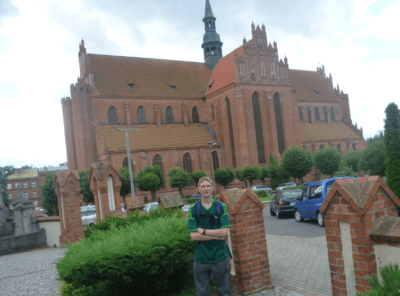 Backpacking in Poland: Exploring Peaceful, Pleasant, Holy Pelplin Pelplin Abbey - outside the church