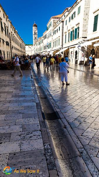 Tourists spending a day in Dubrovnik