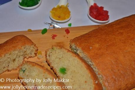 Eggless Tutti Frutti Cake Recipe, How to make Eggless Tutti Frutti Cake | Semolina Cake