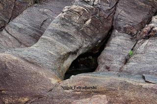 Differential weathering of  rocks near Ranchi city, India.