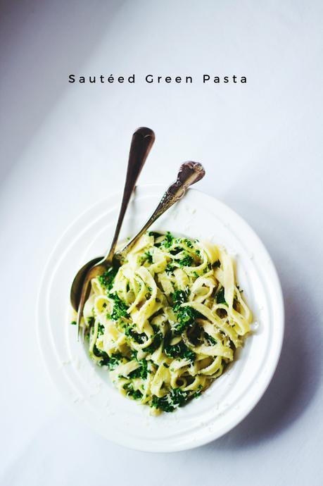 Sautéed Green Pasta + Video Tutorial! (Vegetarian) (Healthy, Delicious, Lazy Lunch)