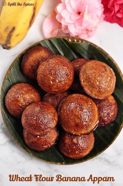 Instant Wheat Flour Banana Appam