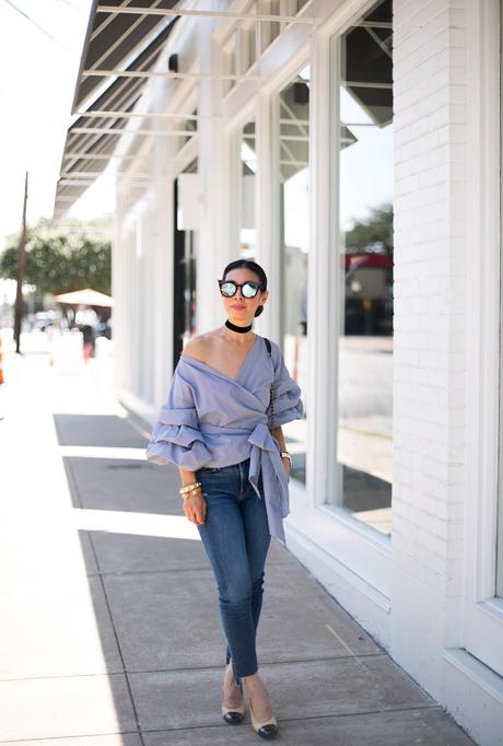 Chic at Every Age // Ruched Sleeve Top