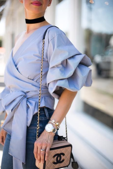 Chic at Every Age // Ruched Sleeve Top