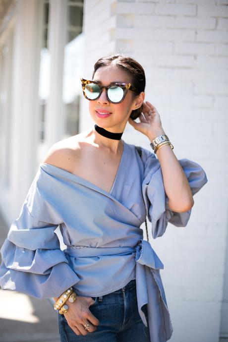 Chic at Every Age // Ruched Sleeve Top