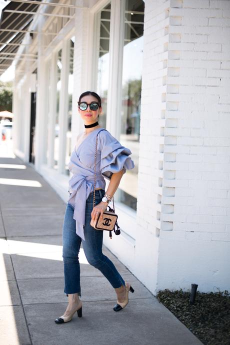 Chic at Every Age // Ruched Sleeve Top