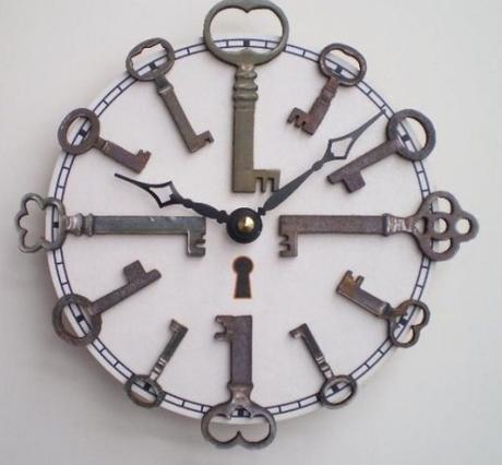Old Keys Transformed Into a Clock
