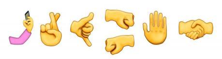 New emoji hand gestures