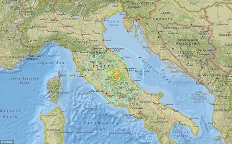 Clock struck 3.36 am and Earthquake struck Amatrice, Italy.