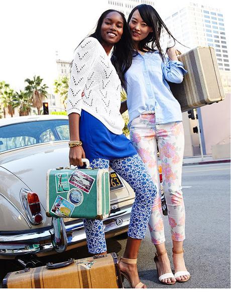 7 Ways Style Your Printed Pants #GAPIndia  : how to wear pastel printed pants and make them look like you are off to work, no, you ae off to camping