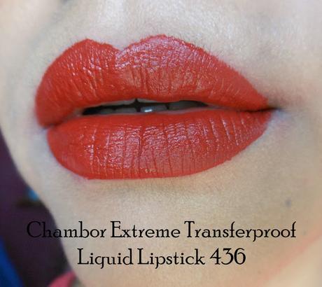 Chambor Xtreme Wear Transferproof Liquid Lipstick 436 // Review, Swatch, Price, On my Lips