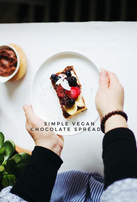 Simple Vegan Chocolate Spread (Stress-Reliever) + 5 Natural Foods to Help you Relieve Stress (Refined Sugar-Free)