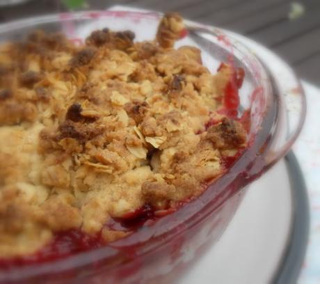 Blackberry, Apple and Almond Crumble