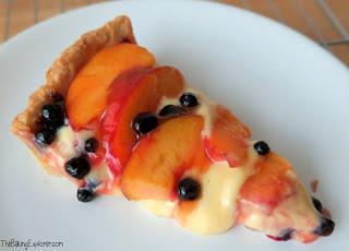 Nectarine & Bilberry Custard Tart