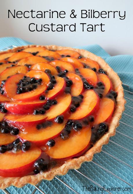 Nectarine & Bilberry Custard Tart