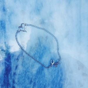 Silver Heart Anklet